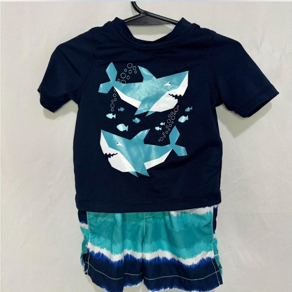 Baby And Toddler Boys Surfboard Swimsuit Size 9-12M